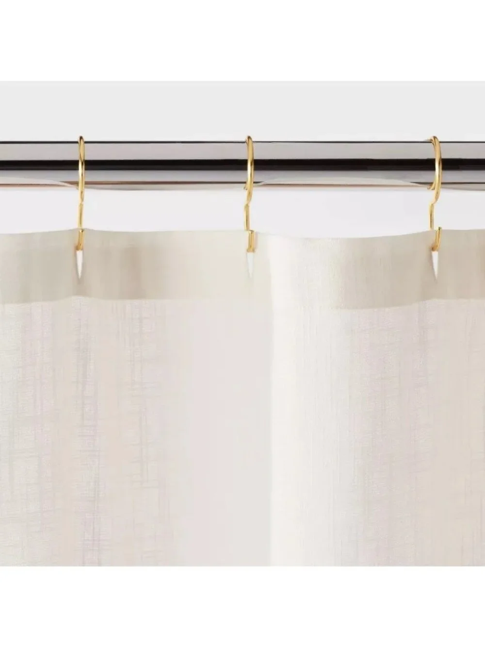 Threshold Coastal Red Shades & Cream Shower Curtain NO HOOKS INCLUDED